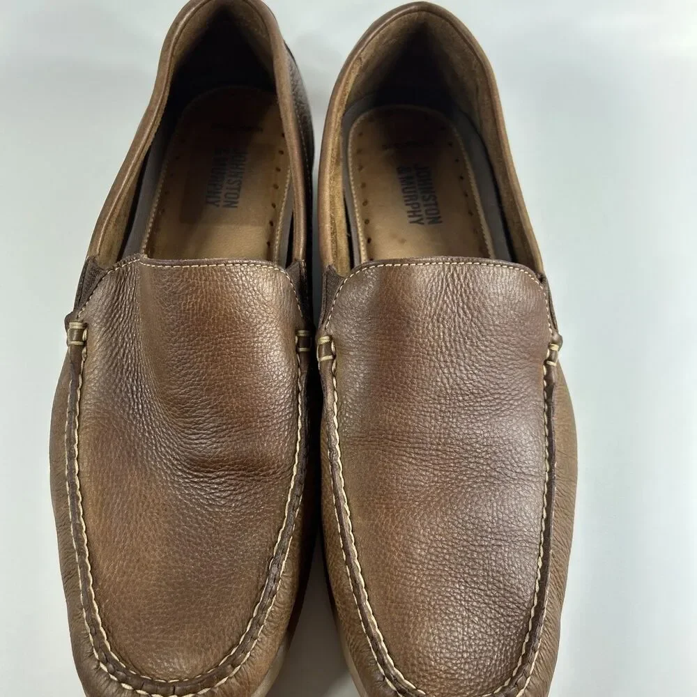 Johnston & Murphy Nichols Venetian Shoes Size 9 M  Tan Sheepskin Driving Loafer